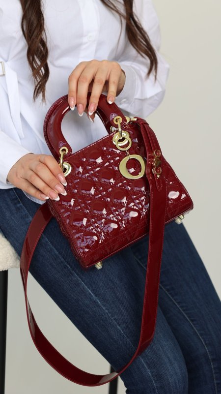 شنطة - Lady Dior كواليتي ماستر / مش مختم - شامل علبة - بيرجاندي
